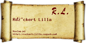 Rückert Lilla névjegykártya